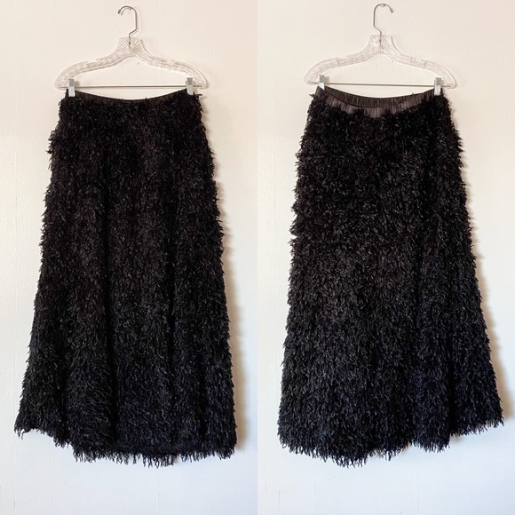 Anthropologie Chantal Feathered Maxi Skirt - Picture 4 of 12